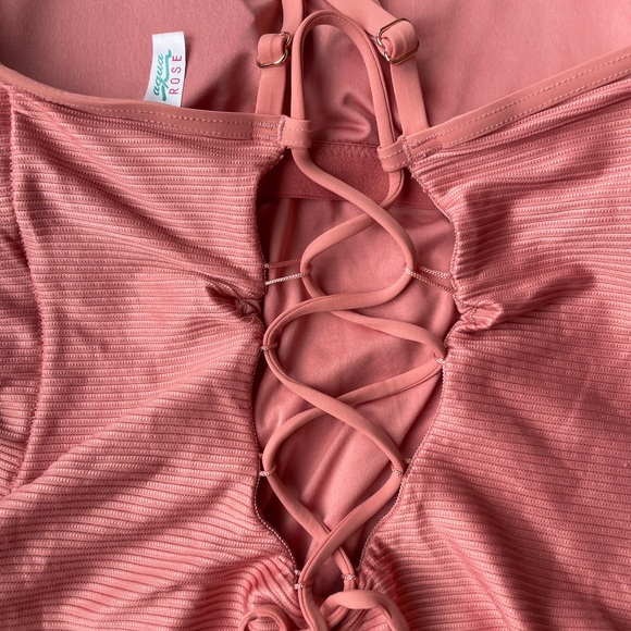 La vie en rose pink corset one piece swimsuit - Picture 4 of 5